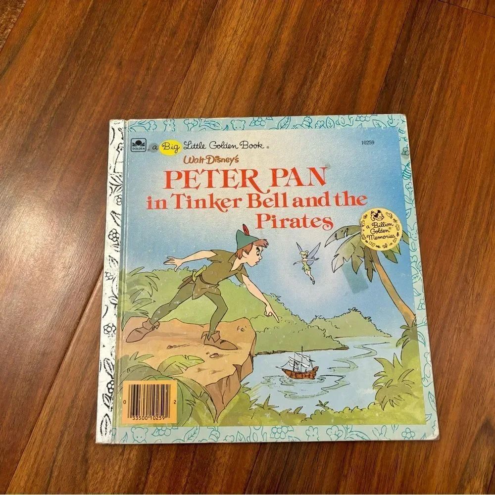 Disney Peter Pan in Tinkerbell and the Pirates Vintage Big Little Golden Book